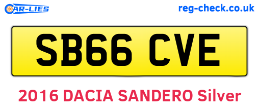 SB66CVE are the vehicle registration plates.