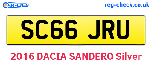 SC66JRU are the vehicle registration plates.