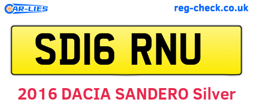 SD16RNU are the vehicle registration plates.