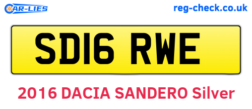 SD16RWE are the vehicle registration plates.