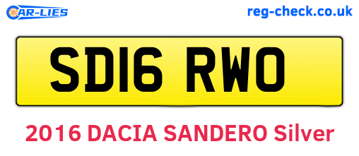 SD16RWO are the vehicle registration plates.