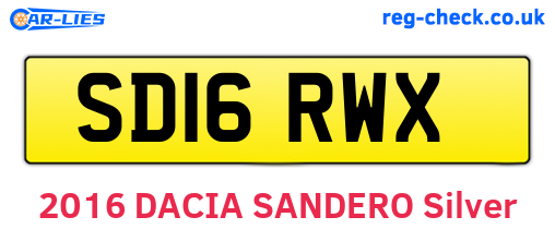 SD16RWX are the vehicle registration plates.