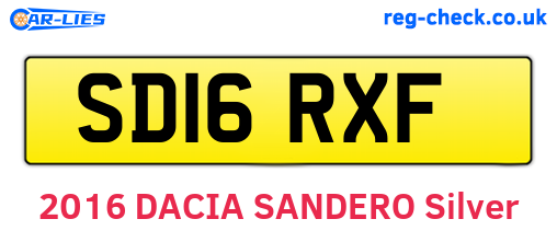 SD16RXF are the vehicle registration plates.
