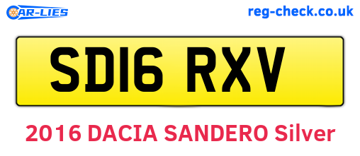 SD16RXV are the vehicle registration plates.