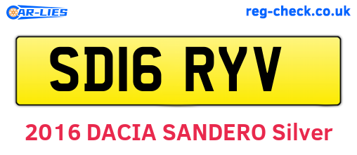 SD16RYV are the vehicle registration plates.