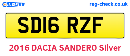 SD16RZF are the vehicle registration plates.