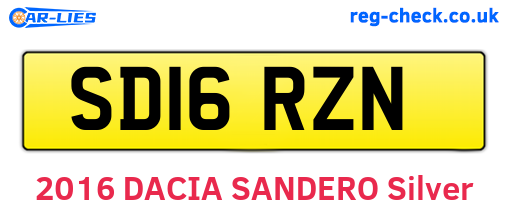 SD16RZN are the vehicle registration plates.