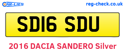 SD16SDU are the vehicle registration plates.