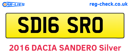 SD16SRO are the vehicle registration plates.