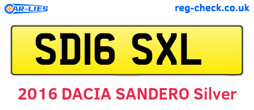 SD16SXL are the vehicle registration plates.