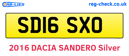 SD16SXO are the vehicle registration plates.