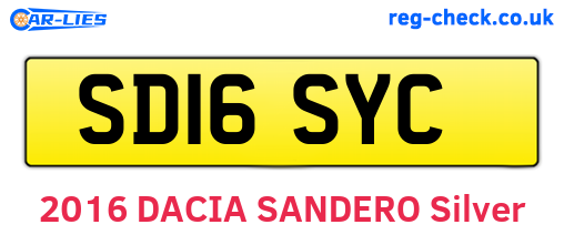 SD16SYC are the vehicle registration plates.