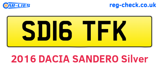 SD16TFK are the vehicle registration plates.