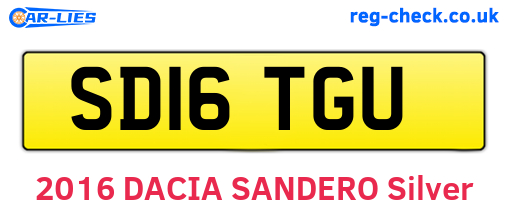 SD16TGU are the vehicle registration plates.