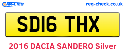 SD16THX are the vehicle registration plates.