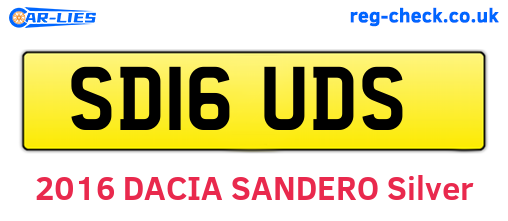 SD16UDS are the vehicle registration plates.