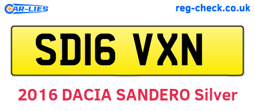 SD16VXN are the vehicle registration plates.