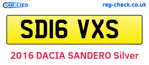 SD16VXS are the vehicle registration plates.