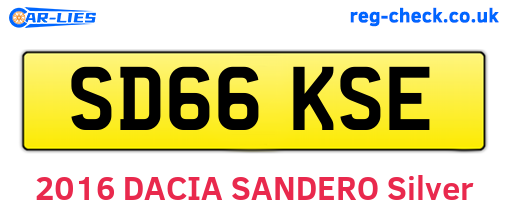 SD66KSE are the vehicle registration plates.