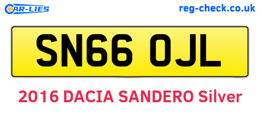 SN66OJL are the vehicle registration plates.