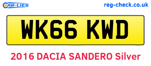 WK66KWD are the vehicle registration plates.