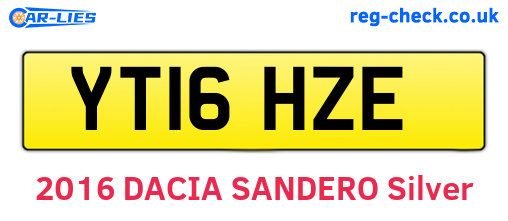 YT16HZE are the vehicle registration plates.