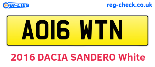 AO16WTN are the vehicle registration plates.