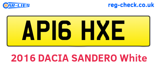 AP16HXE are the vehicle registration plates.