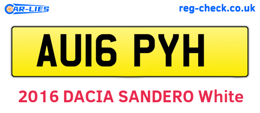 AU16PYH are the vehicle registration plates.