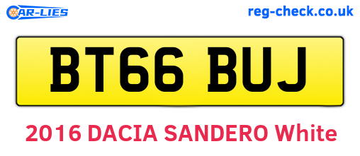BT66BUJ are the vehicle registration plates.