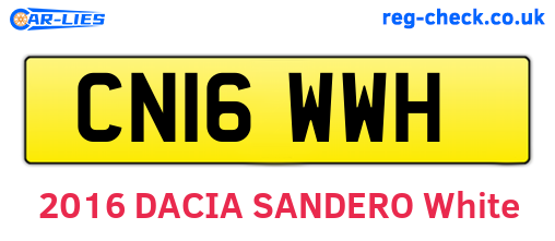 CN16WWH are the vehicle registration plates.
