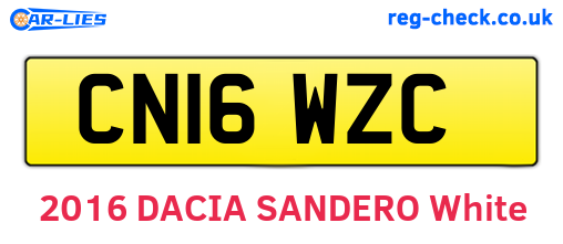 CN16WZC are the vehicle registration plates.