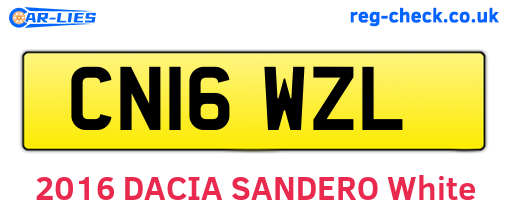 CN16WZL are the vehicle registration plates.
