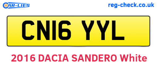 CN16YYL are the vehicle registration plates.
