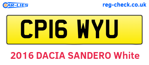 CP16WYU are the vehicle registration plates.