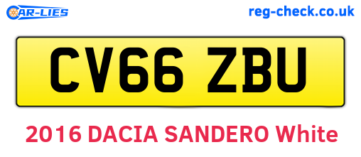 CV66ZBU are the vehicle registration plates.