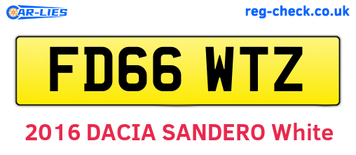 FD66WTZ are the vehicle registration plates.