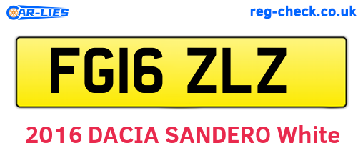 FG16ZLZ are the vehicle registration plates.