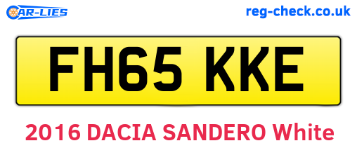 FH65KKE are the vehicle registration plates.