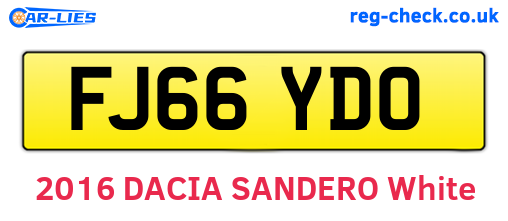 FJ66YDO are the vehicle registration plates.