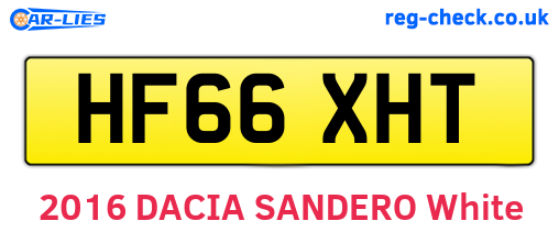 HF66XHT are the vehicle registration plates.