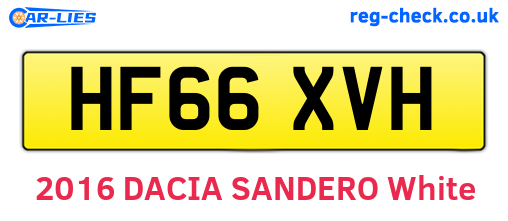 HF66XVH are the vehicle registration plates.