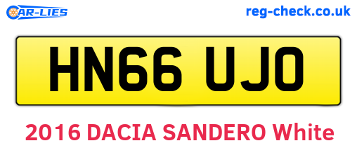 HN66UJO are the vehicle registration plates.
