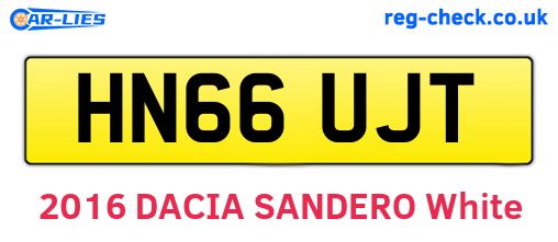 HN66UJT are the vehicle registration plates.