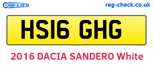 HS16GHG are the vehicle registration plates.