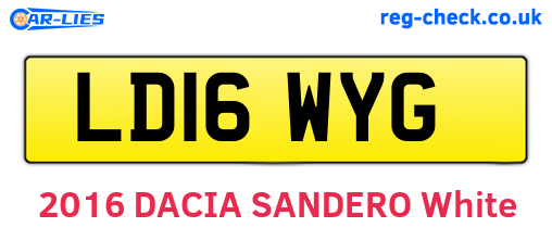 LD16WYG are the vehicle registration plates.