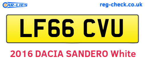 LF66CVU are the vehicle registration plates.