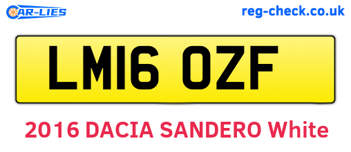 LM16OZF are the vehicle registration plates.