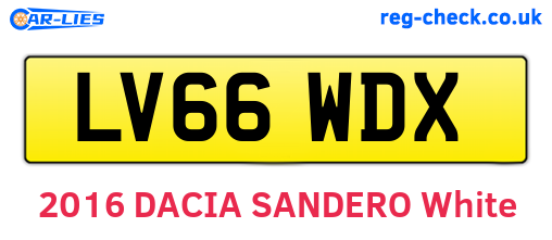 LV66WDX are the vehicle registration plates.