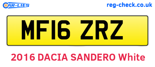 MF16ZRZ are the vehicle registration plates.